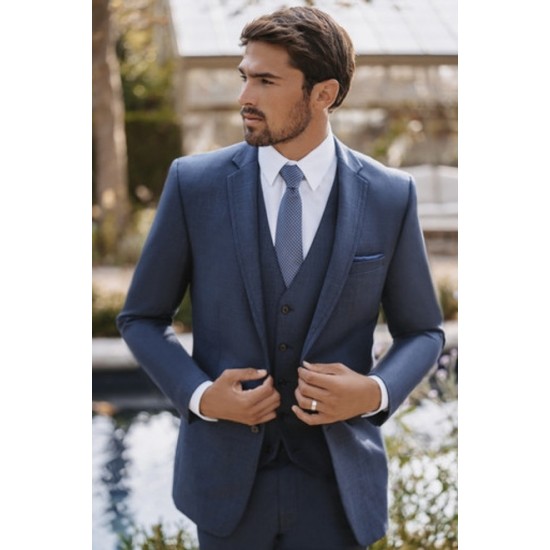 Ridge Denim Blue Suit, By Allure Men 