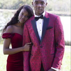 Red Paisley Tuxedo by, Coture 1910