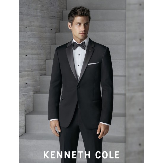 BLACK STRETCH 'PARKVILLE' TUXEDO, by Kenneth Cole