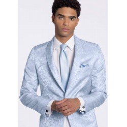 MARK OF DISTINCTION WEDGEWOOD BLUE PAISLEY 'ARIES' TUXEDO by, Larr Brio