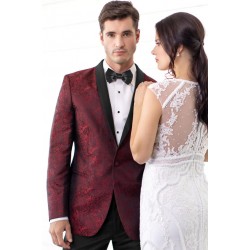 Apple Red Paisley Aries tuxedo by, Mark Of Distinction 
