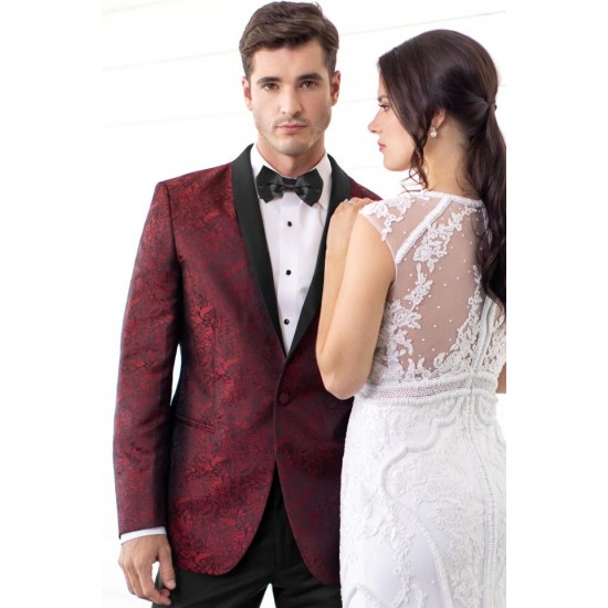 Apple Red Paisley Aries tuxedo by, Mark Of Distinction 
