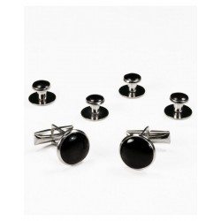 BLACK and SILVER STUDS and CUFF LINKS by Cardi