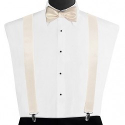 CHAMPAGNE MODERN SOLID SUSPENDERS by Larr Brio