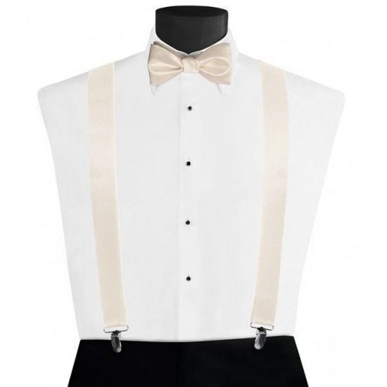 CHAMPAGNE MODERN SOLID SUSPENDERS by Larr Brio