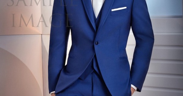 Ike Behar Ultra Slim Cobalt Blue Tribeca Ultra Slim Fit Tuxedo