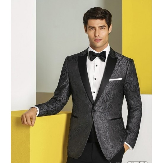 CHARCOAL PAISLEY CHASE TUXEDO by Couture 1910