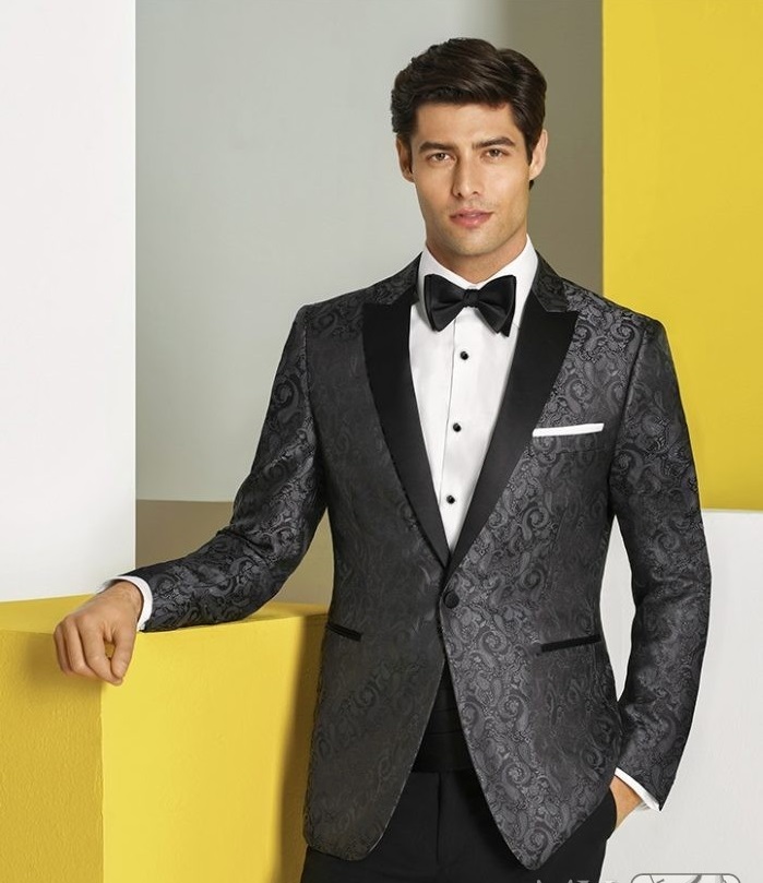 CHARCOAL PAISLEY CHASE TUXEDO by Couture 1910