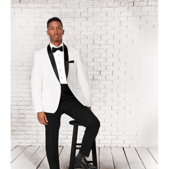 WHITE CLAYTON DINNER JACKET by Select Formalwear