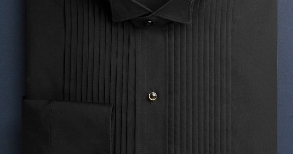 901-Boys Boy's Wing Tip Tuxedo Collar 1/4 Pleated Tuxedo Shirts