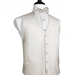 IVORY FAILLE SILK VEST by Cardi