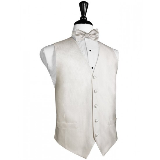 IVORY FAILLE SILK VEST by Cardi
