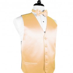 APRICOT SOLID SATIN VEST by Cardi