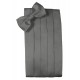 CHARCOAL SOLID SATIN VEST by Cardi