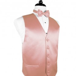 CORAL SOLID SATIN VEST by Cardi
