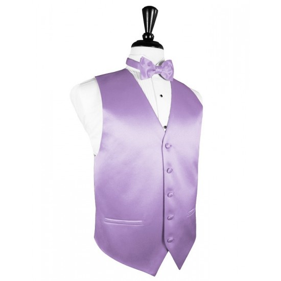 HEATHER SOLID SATIN VEST by Cardi