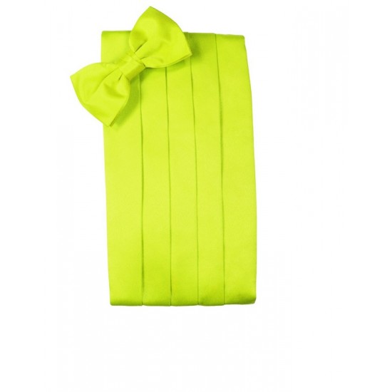 LIME SOLID SATIN VEST by Cardi