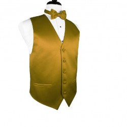 NEW GOLD SOLID SATIN VEST by Cardi
