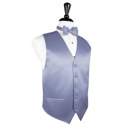 PERIWINKLE SOLID SATIN VEST by Cardi