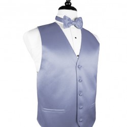 PERIWINKLE SOLID SATIN VEST by Cardi