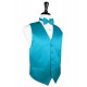 TURQUOISE SOLID SATIN VEST by Cardi