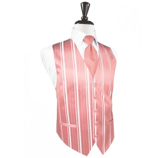 CORAL REEF STRIPED SATIN VEST by Cardi