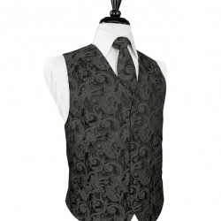 CHARCOAL TAPESTRY VEST by Cardi