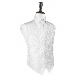 WHITE TAPESTRY VEST by Cardi